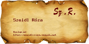 Szeidl Róza névjegykártya